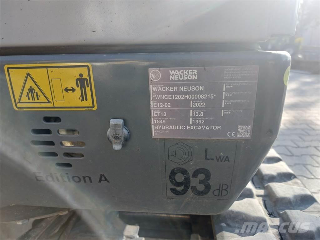 Wacker Neuson ET18 履帶式 挖土機/掘鑿機/挖掘機