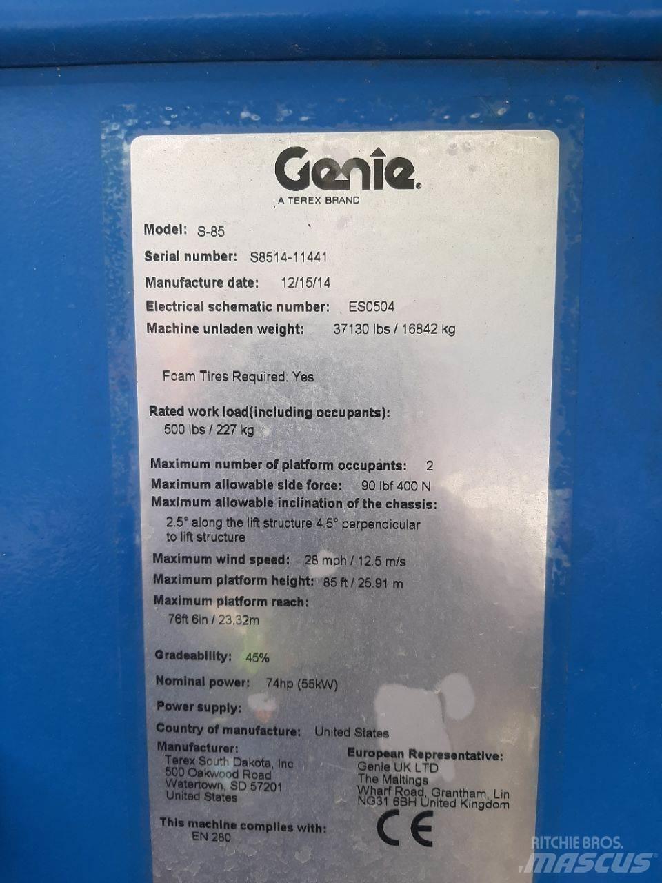 Genie S85 伸縮臂高空作業車