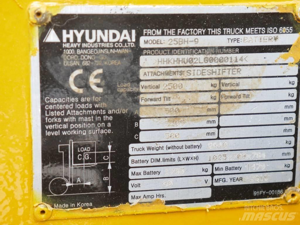 Hyundai 25 BH-9 電動堆高機