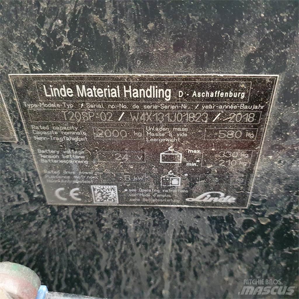 Linde T20SP kurz 低架升降機