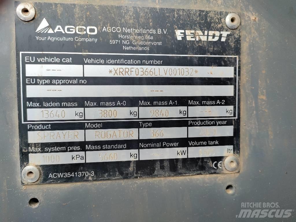 Fendt Rogator 366 牽引式噴霧機