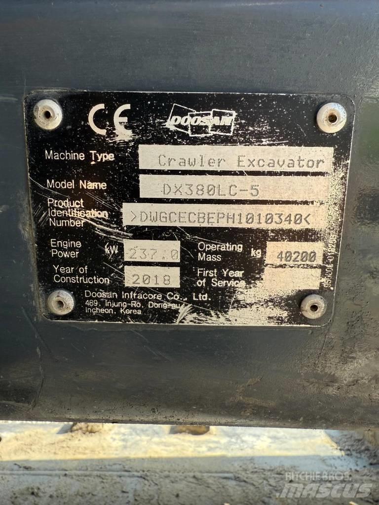 Doosan DX 380 LC-5 履帶式 挖土機/掘鑿機/挖掘機
