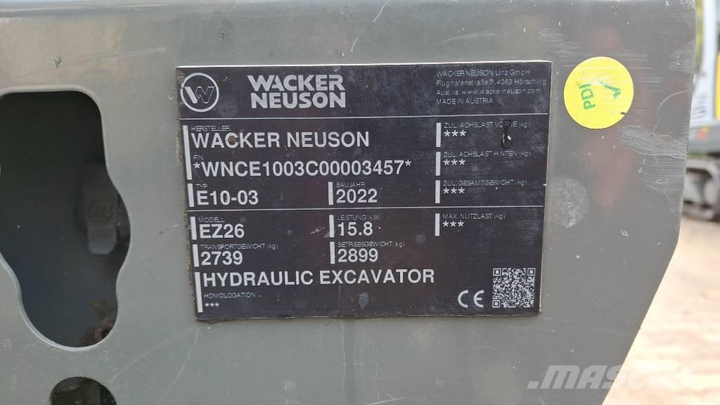 Wacker Neuson EZ26 履帶式 挖土機/掘鑿機/挖掘機