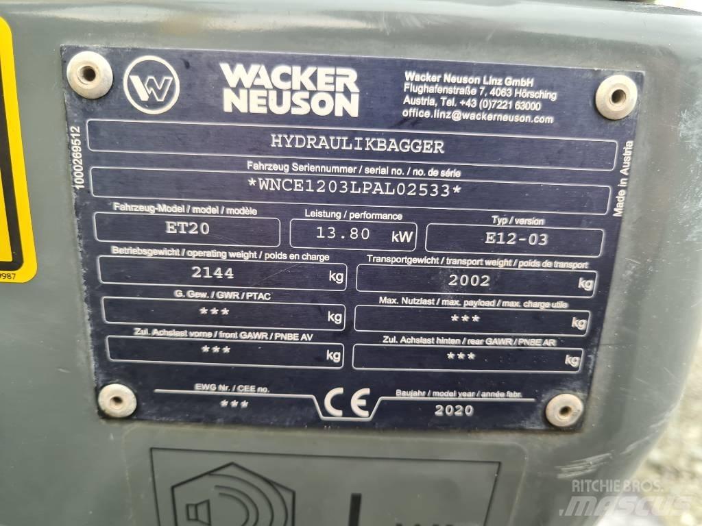 Wacker Neuson ET20 履帶式 挖土機/掘鑿機/挖掘機