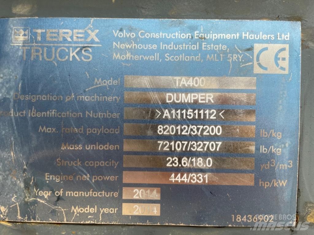 Terex TA 400 鉸接式起吊車