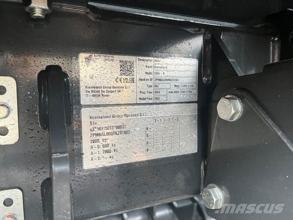 Kverneland 6350R 圓型牧草打包機