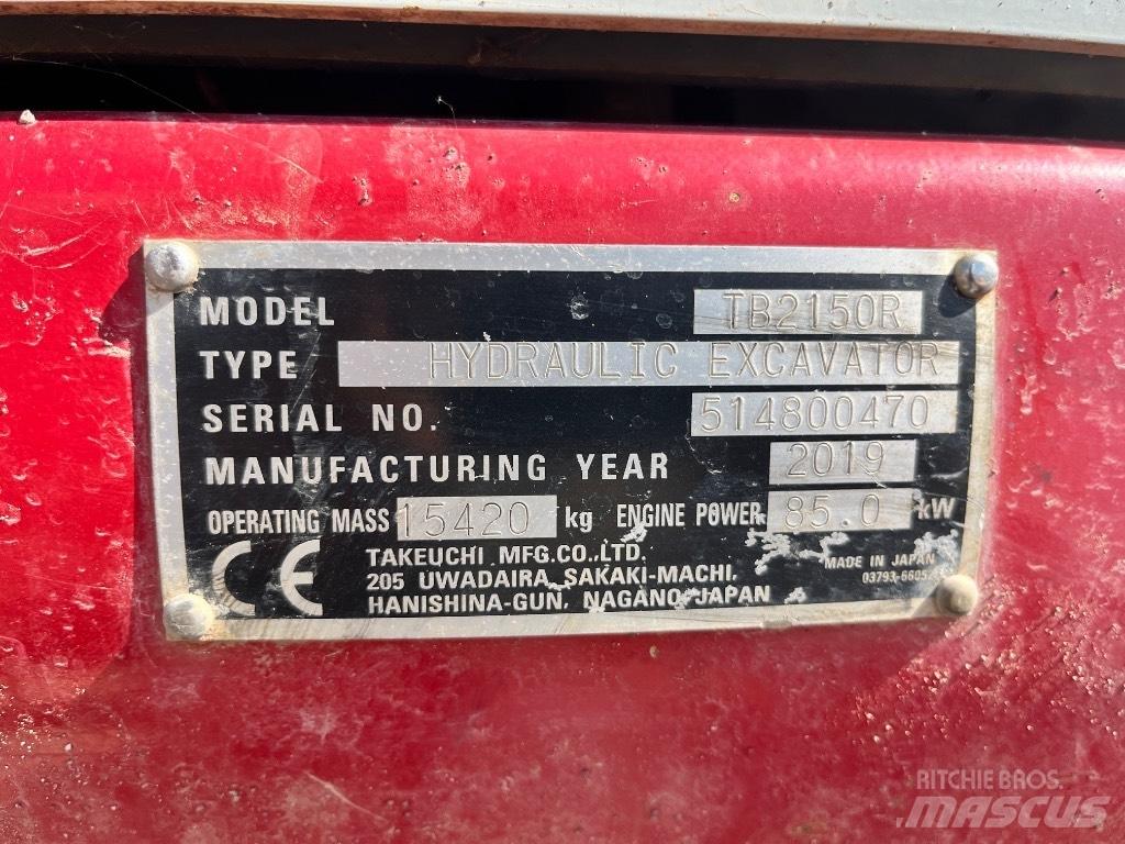 Takeuchi TB 2150 R 履帶式 挖土機/掘鑿機/挖掘機