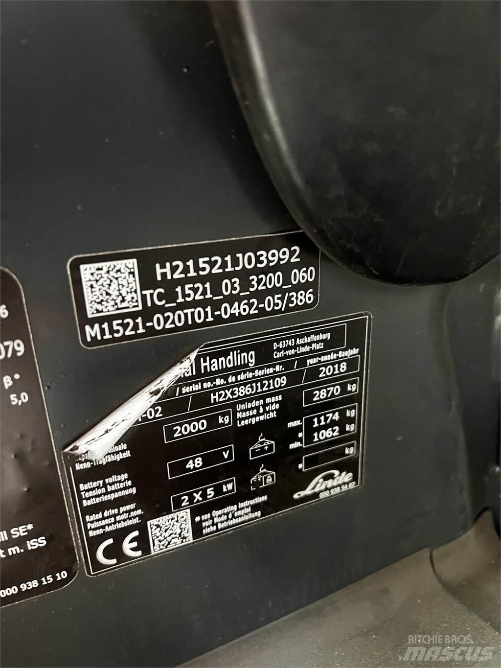 Linde E20PH 電動堆高機