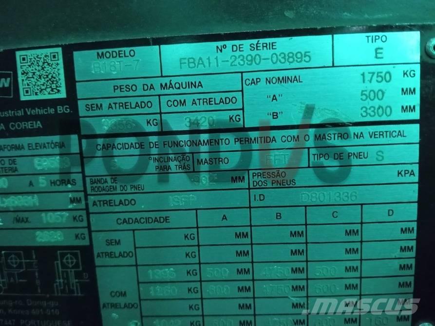 Doosan B 18 T-7 電動堆高機