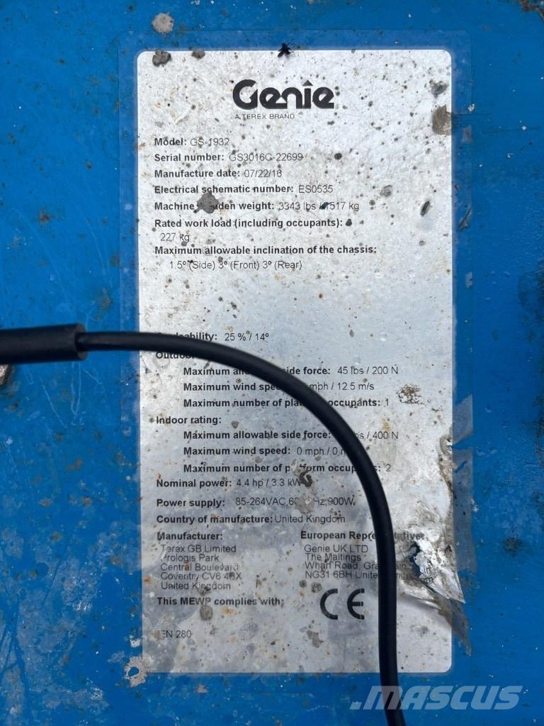 Genie GS 1932 剪式升降機