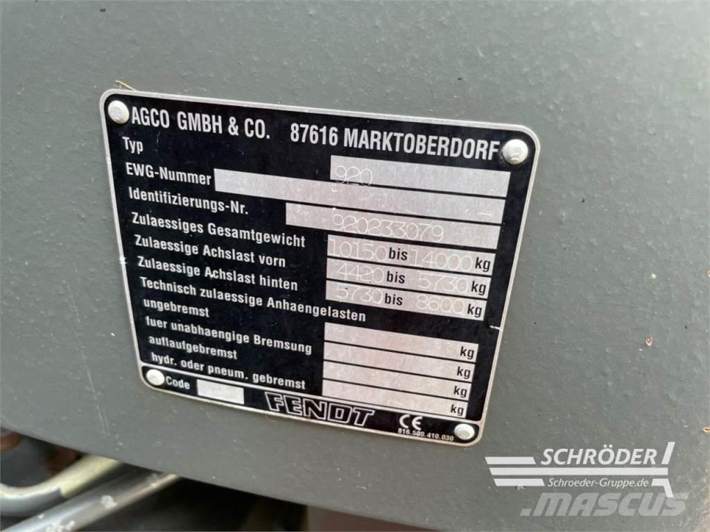 Fendt 920 VARIO 曳引機