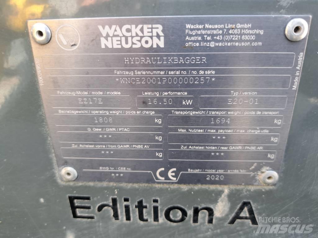 Wacker Neuson EZ17e 履帶式 挖土機/掘鑿機/挖掘機