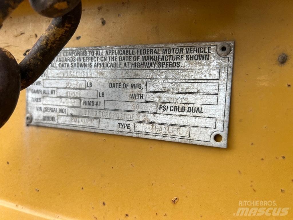  Wisconsin 20TADPH 平板式/側卸式拖車