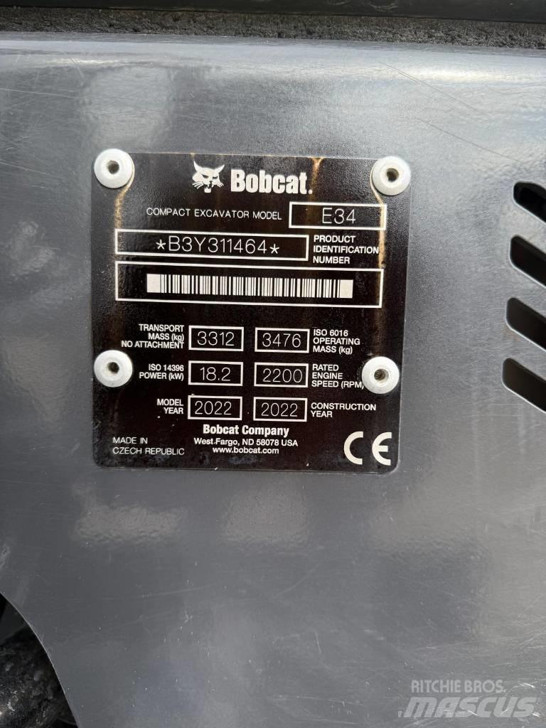 Bobcat E 34 小型挖土機/掘鑿機<7t(小型挖掘機)