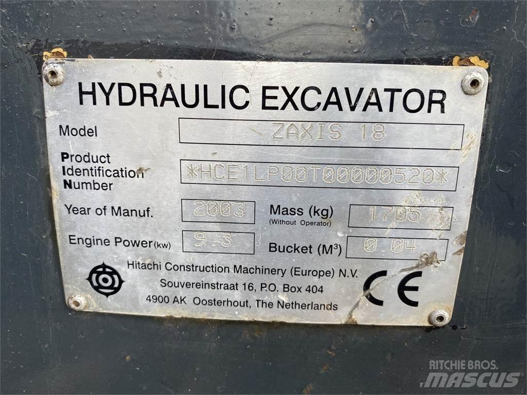 Hitachi ZX18 旋轉式挖土機/掘鑿機/挖掘機