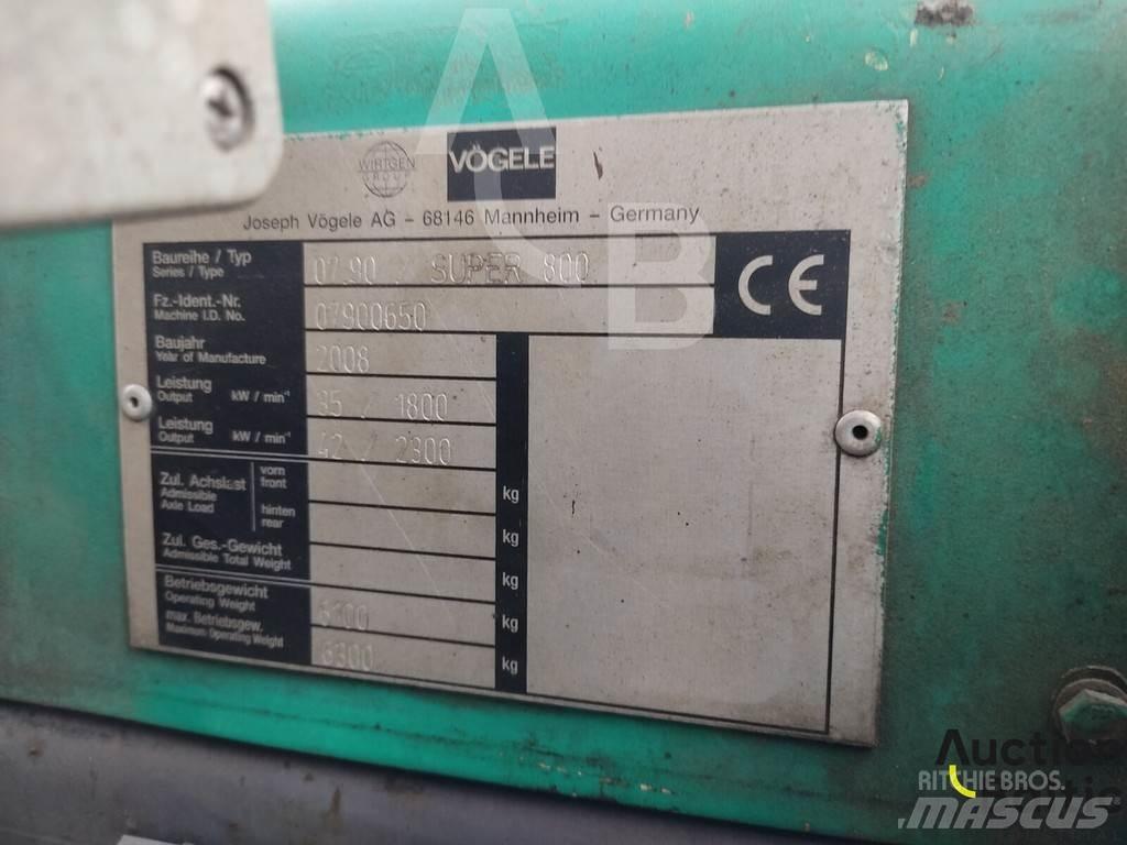 Vögele Super 800 瀝青攤舖機/鋪路機
