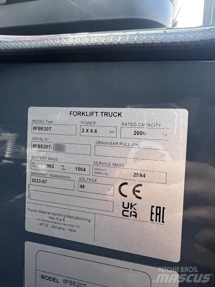 Toyota 8FBE20T 電動堆高機