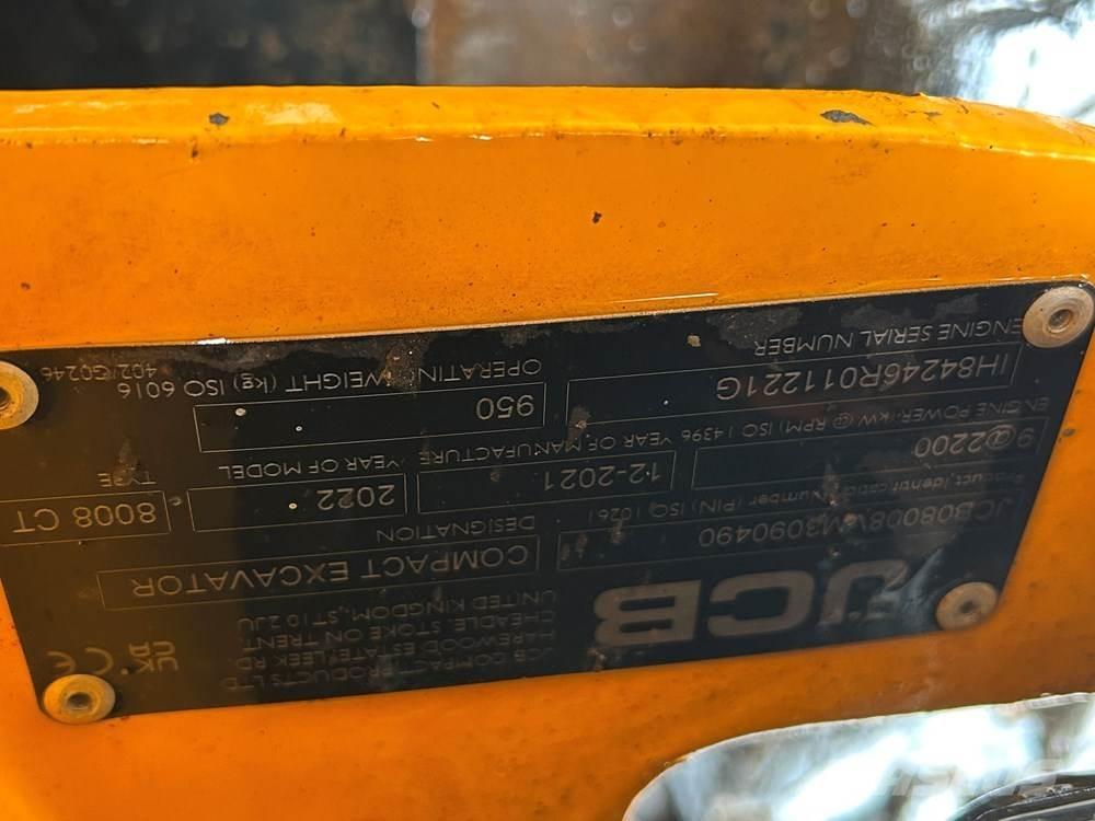 JCB MICRO 8008 小型挖土機/掘鑿機<7t(小型挖掘機)