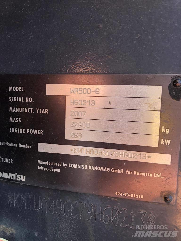 Komatsu WA500-6 輪胎式裝載機