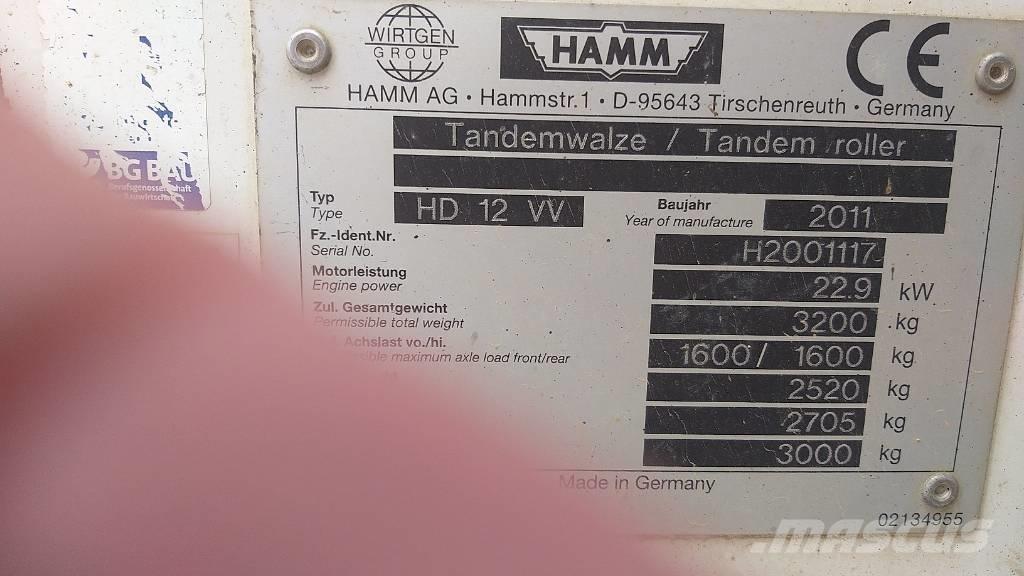 Hamm HD 12 VV 雙輪滾壓機