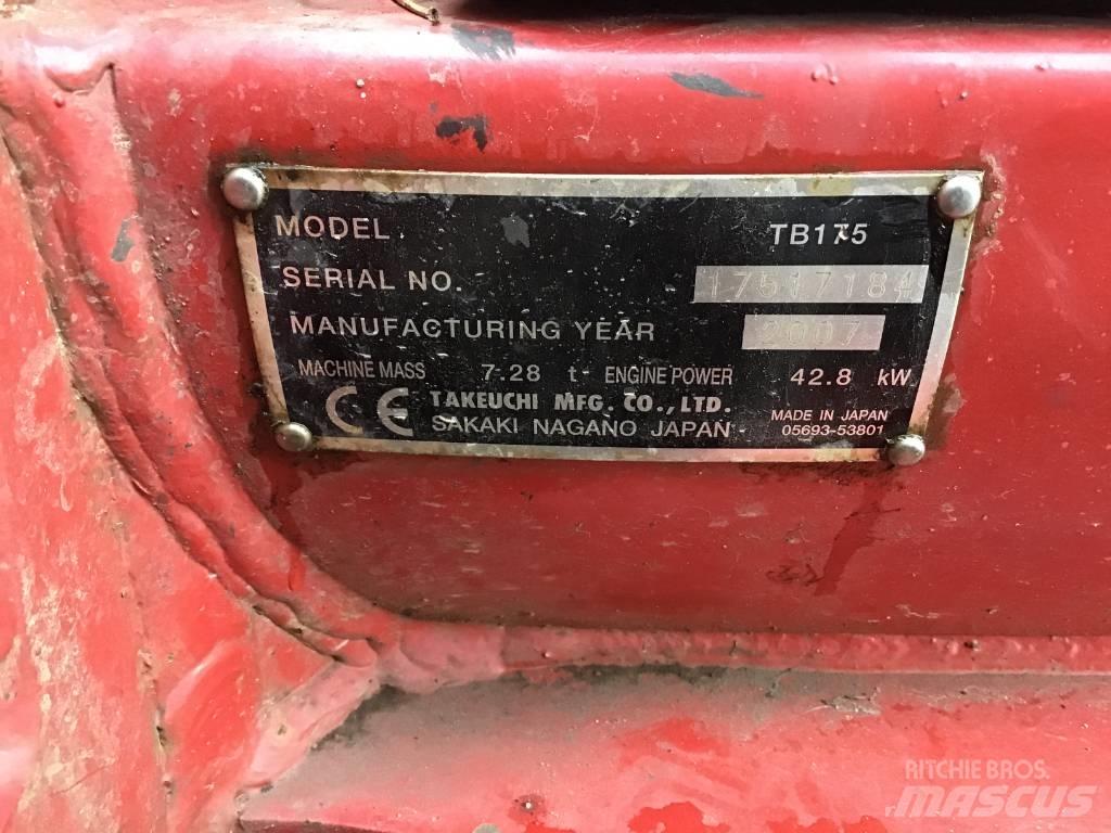 Takeuchi TB 175 中型挖土機/掘鑿機/挖掘機 7t-12t