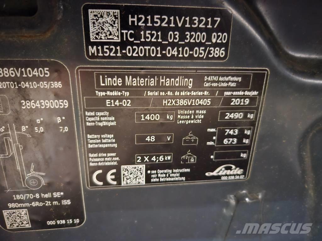 Linde E14 電動堆高機