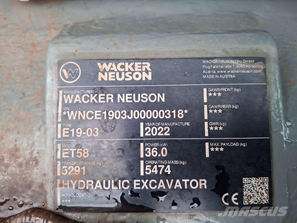 Wacker Neuson ET58 履帶式 挖土機/掘鑿機/挖掘機