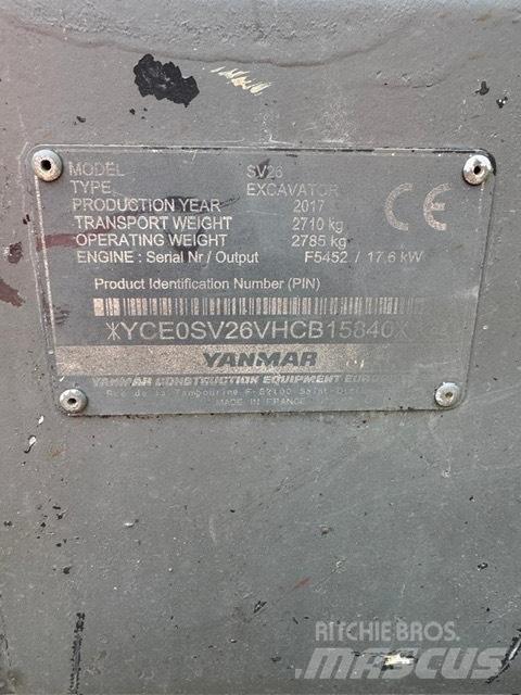Yanmar SV 26 小型挖土機/掘鑿機<7t(小型挖掘機)