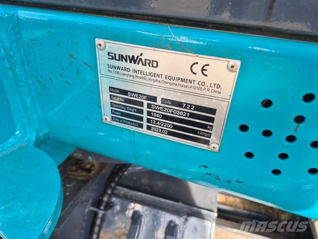 Sunward SWE 20 F 小型挖土機/掘鑿機<7t(小型挖掘機)