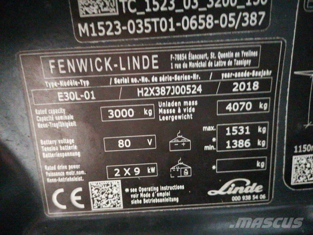 Linde E30L-01 電動堆高機