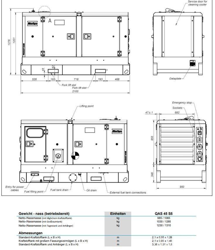 Atlas Copco QAS45 柴油發電機