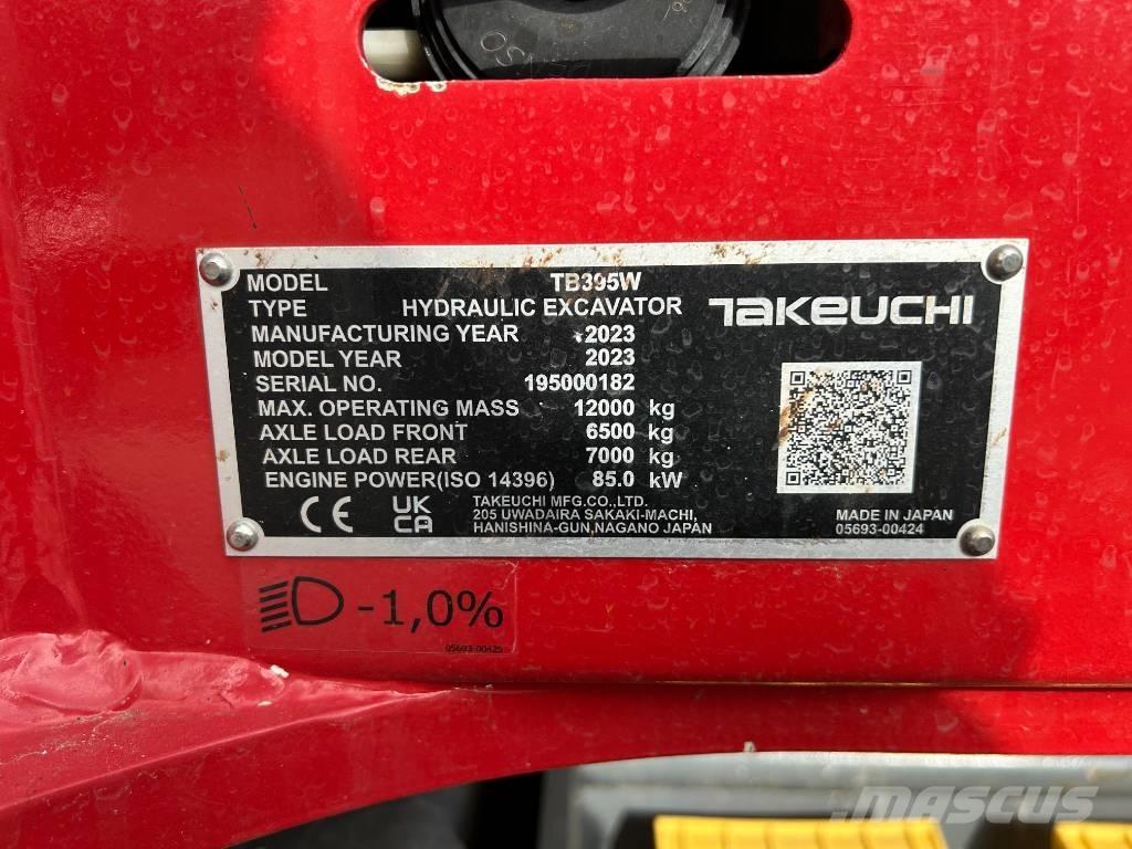 Takeuchi TB 395 W 旋轉式挖土機/掘鑿機/挖掘機