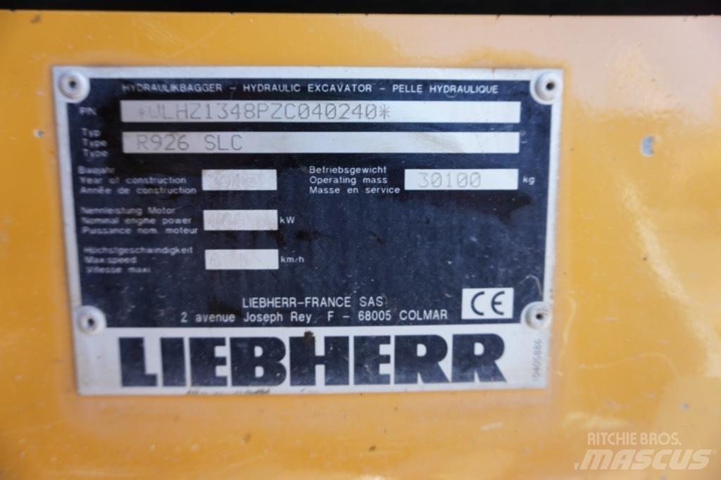 Liebherr R 926 SLC 履帶式 挖土機/掘鑿機/挖掘機