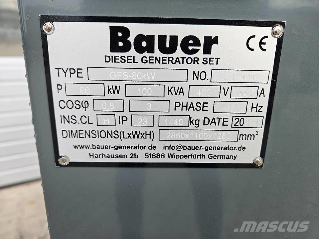 Bauer GFS-80Kw 柴油發電機