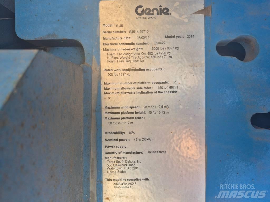 Genie S 45 伸縮臂高空作業車