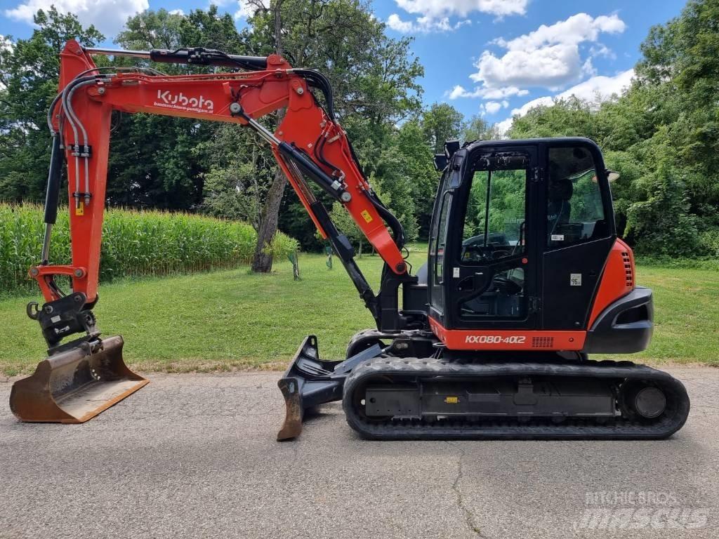 Kubota KX 080-4a2 中型挖土機/掘鑿機/挖掘機 7t-12t