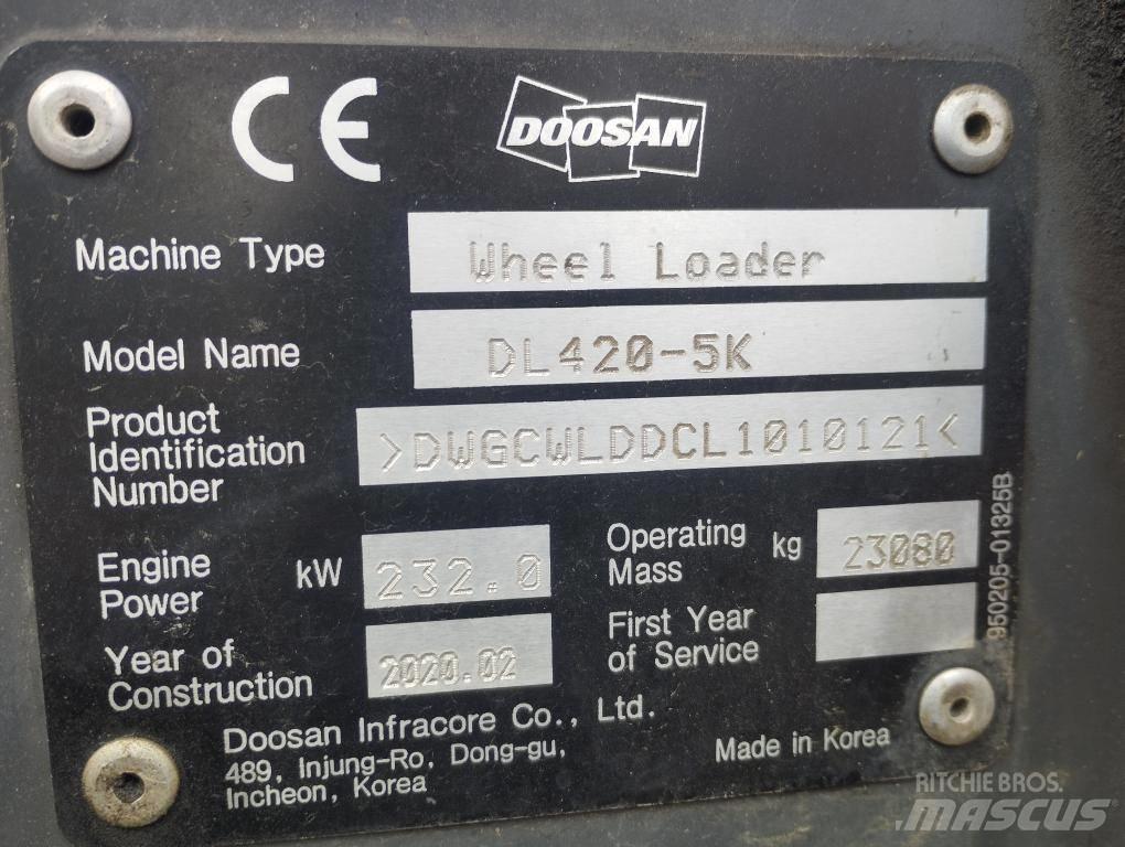 Doosan DL 420-5 輪胎式裝載機