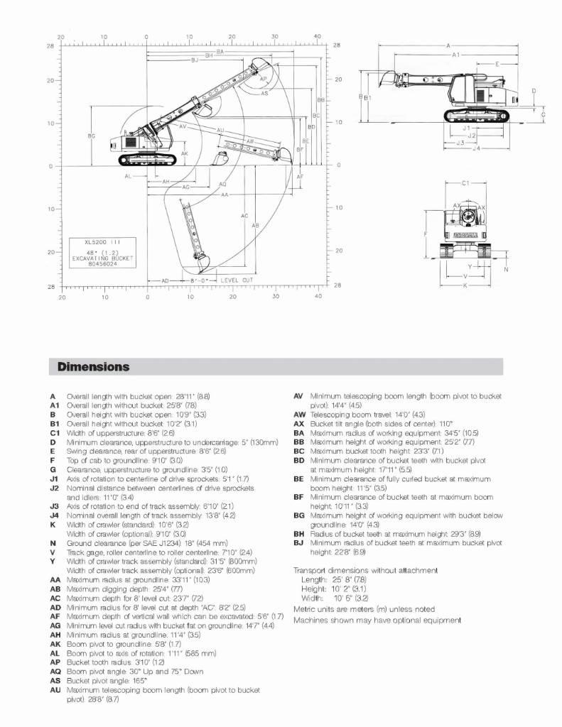 Gradall XL 5200 III 履帶式 挖土機/掘鑿機/挖掘機