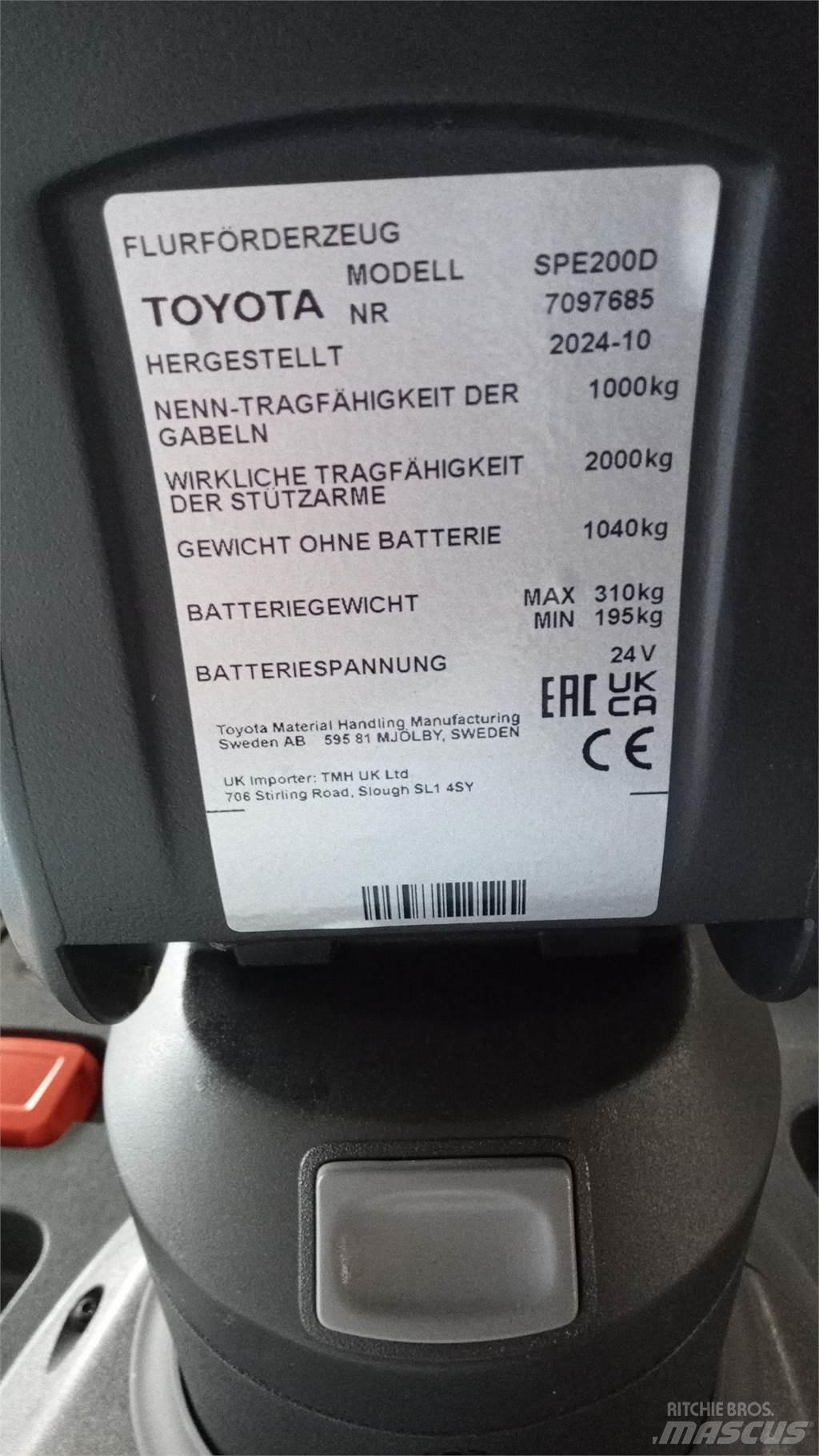 Toyota BT SPE200D 行走控制式堆積機