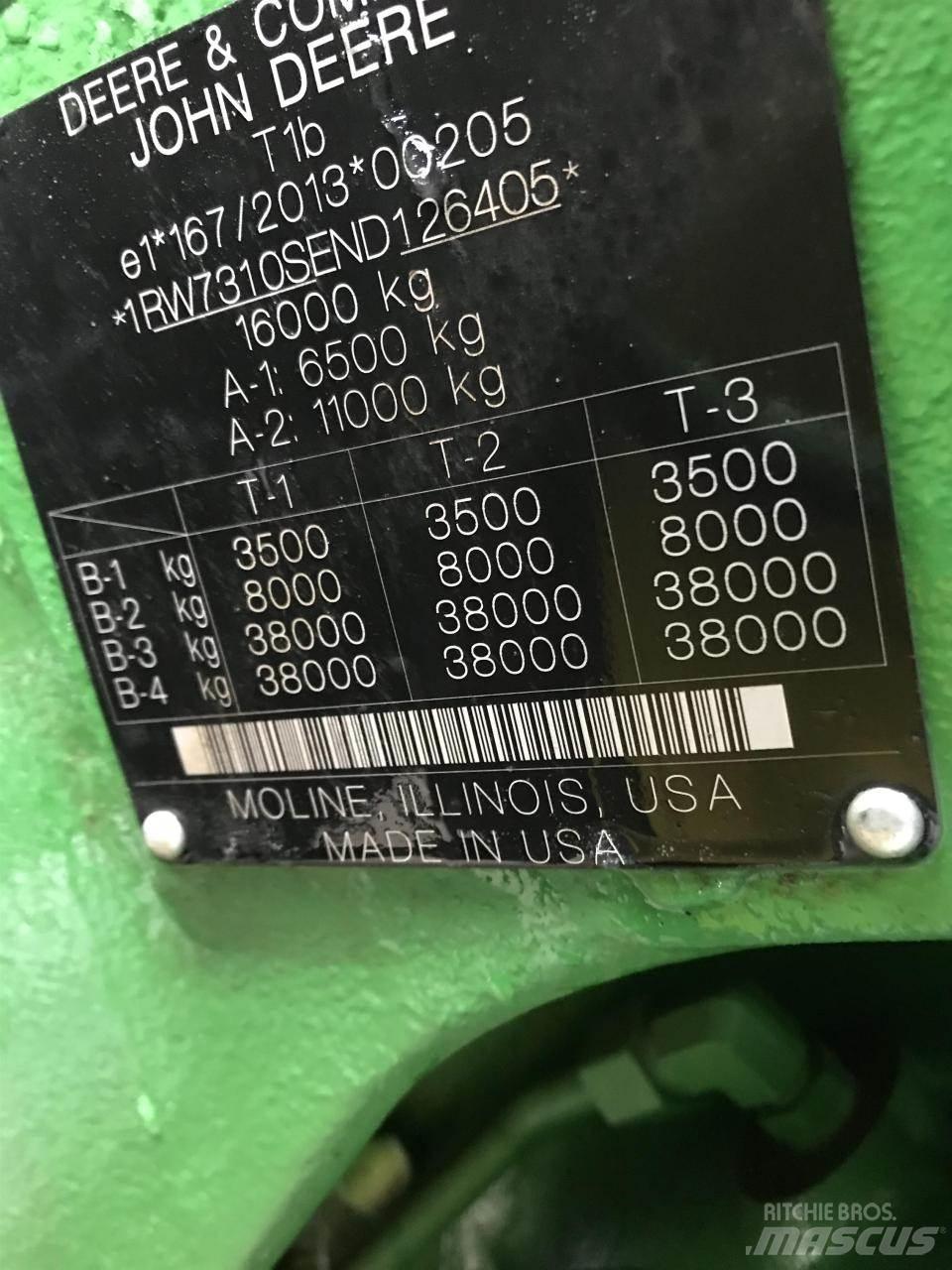 John Deere 7R 310 曳引機