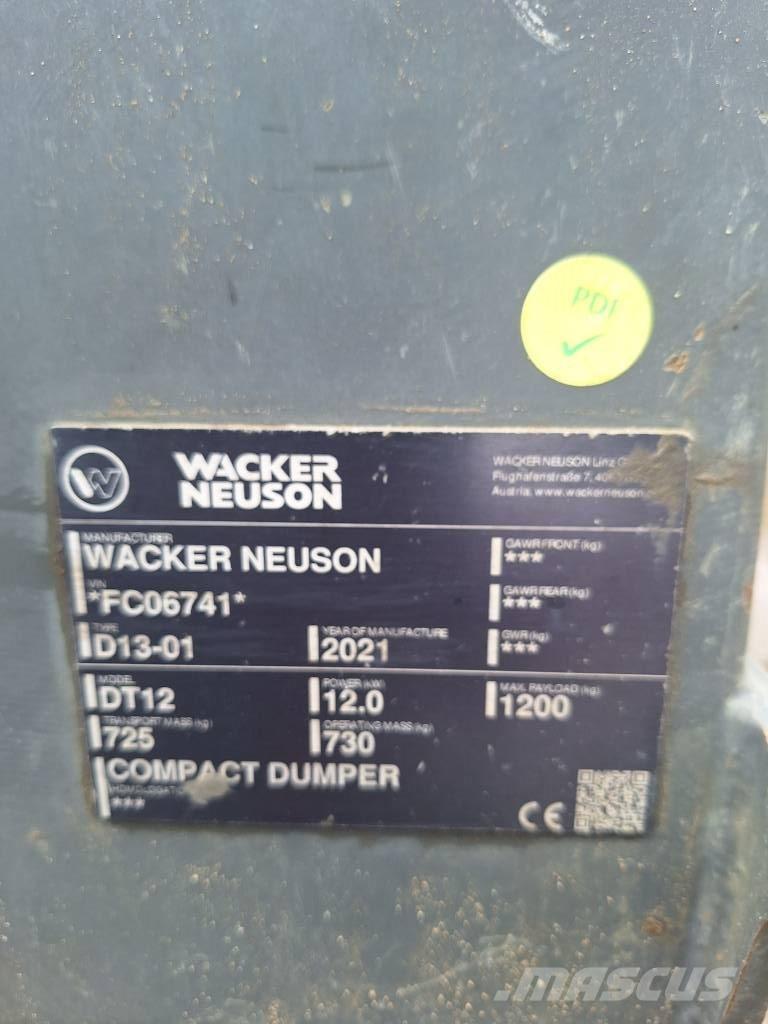 Wacker Neuson DT 12 履帶式傾卸車/翻斗車
