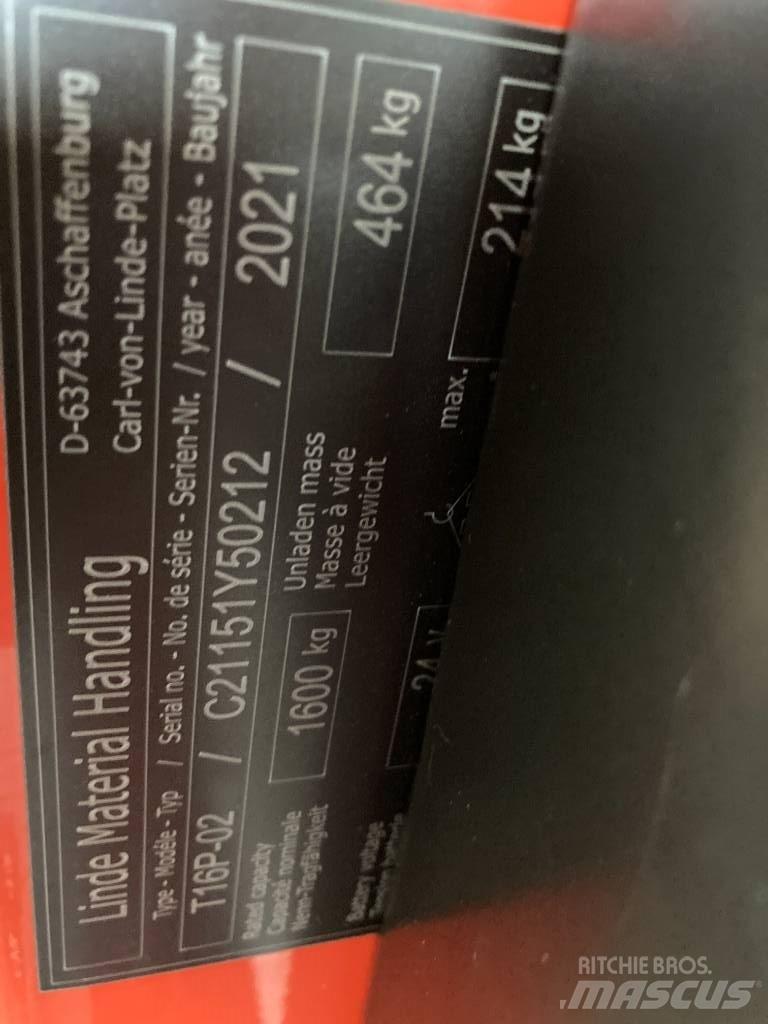 Linde T16P/1151-02 平台型低架升降機