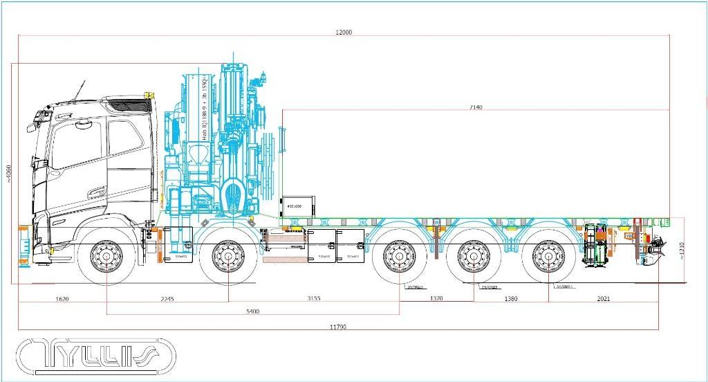 Volvo FH 13 540 起重機卡車
