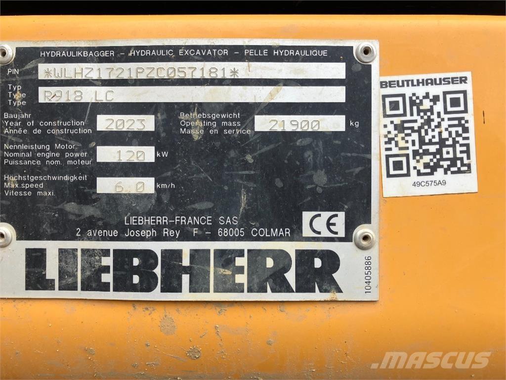 Liebherr R918 履帶式 挖土機/掘鑿機/挖掘機