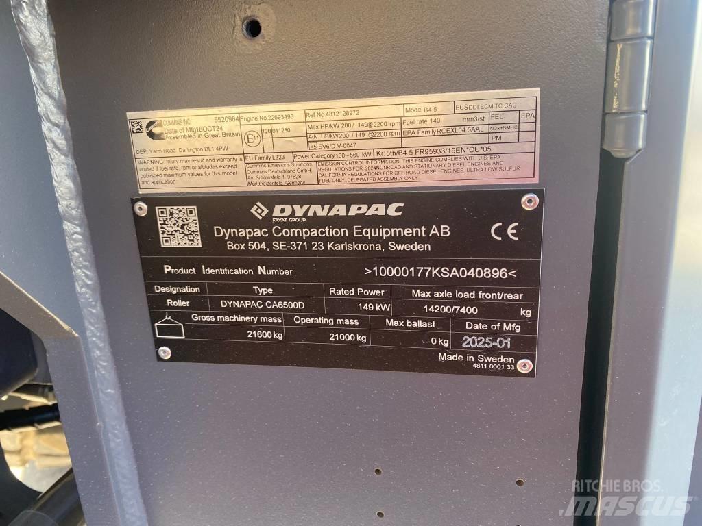 Dynapac CA 6500 D 單輪滾壓機