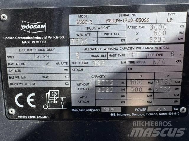 Doosan G 30 E-5 液化石油氣LPG卡車