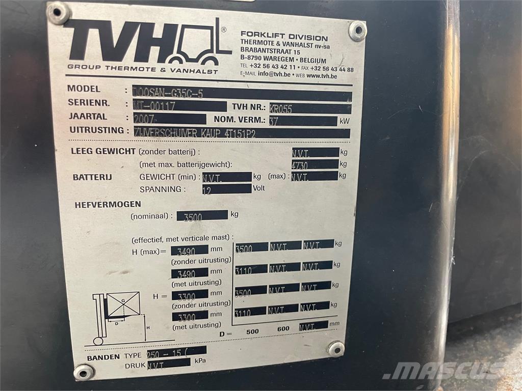 Doosan G35C-5 液化石油氣LPG卡車