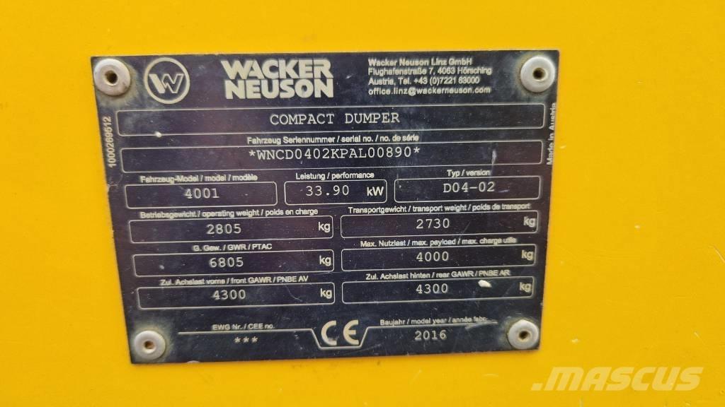 Wacker Neuson 4001 側卸礦車