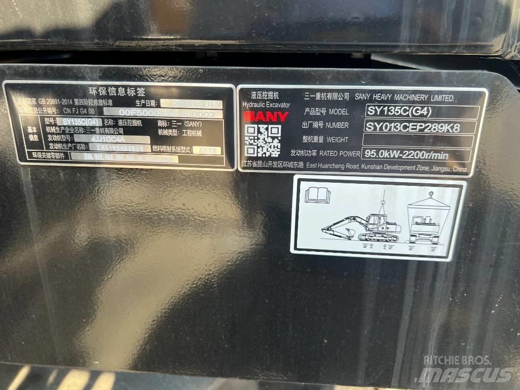 Sany SY 135 C 履帶式 挖土機/掘鑿機/挖掘機