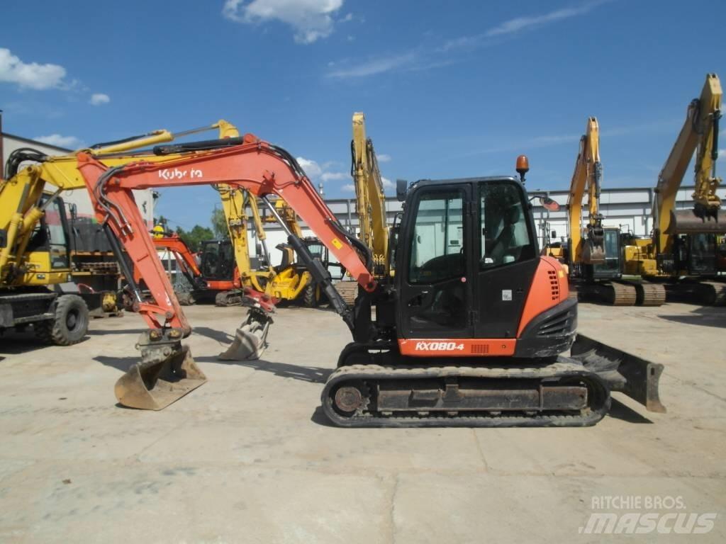 Kubota KX 080-4 中型挖土機/掘鑿機/挖掘機 7t-12t